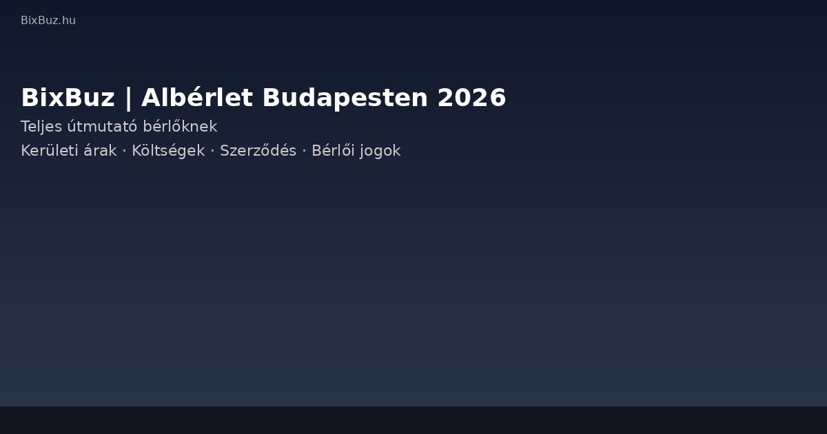 Budapest panoráma – albérlet keresés útmutató 2026