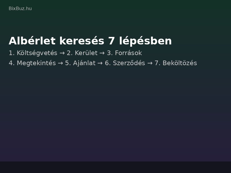 Albérlet keresés lépései Budapesten – 7 lépéses útmutató